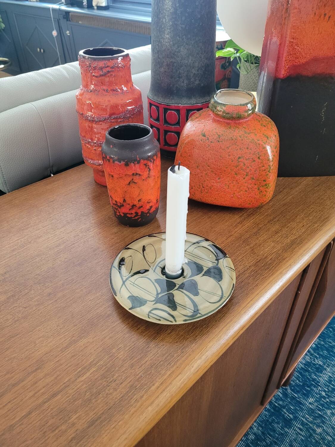 Vintage ceramic candle holder