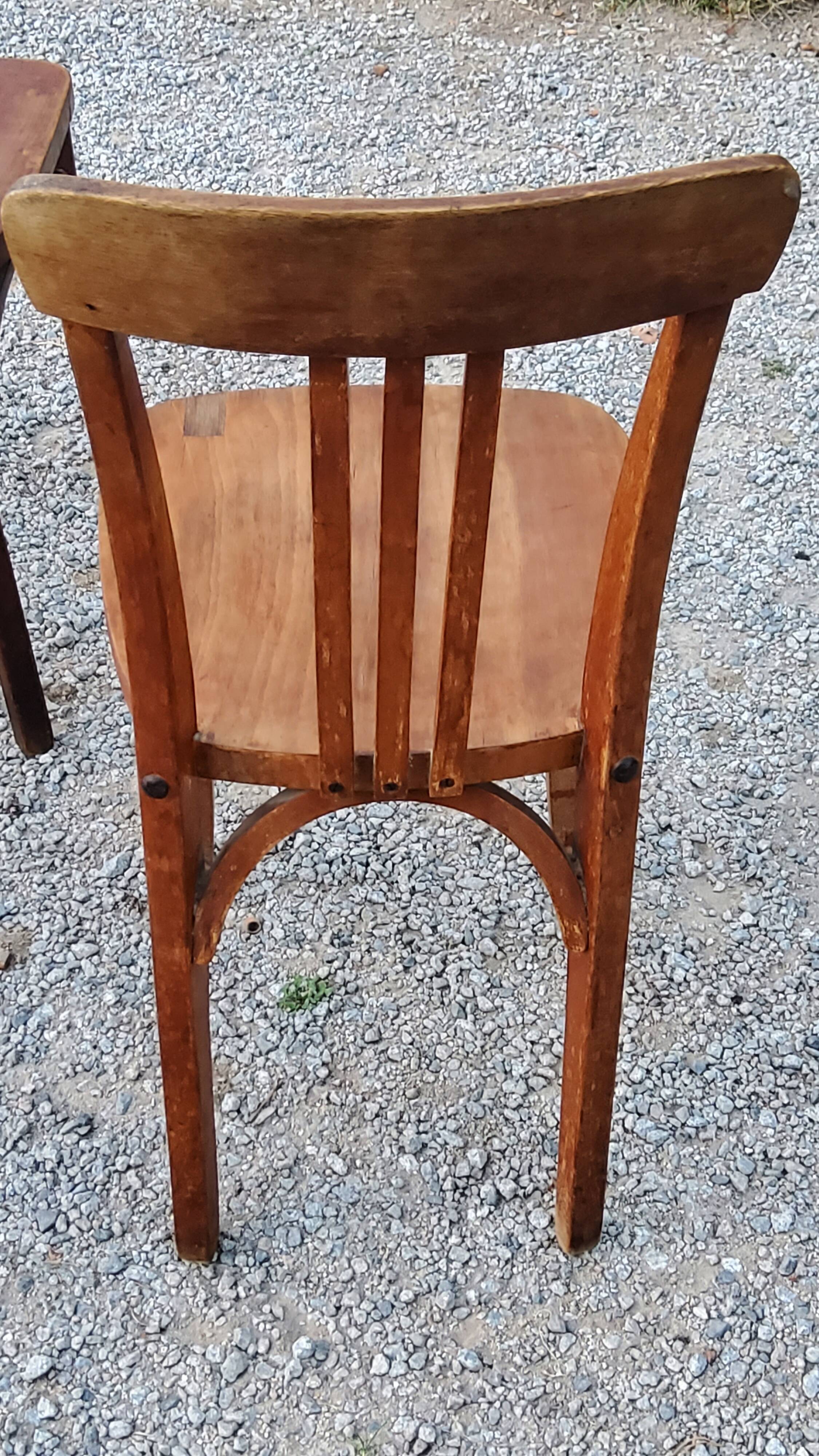 Set of 5 Stella Thonet bistro chairs from the 1950s