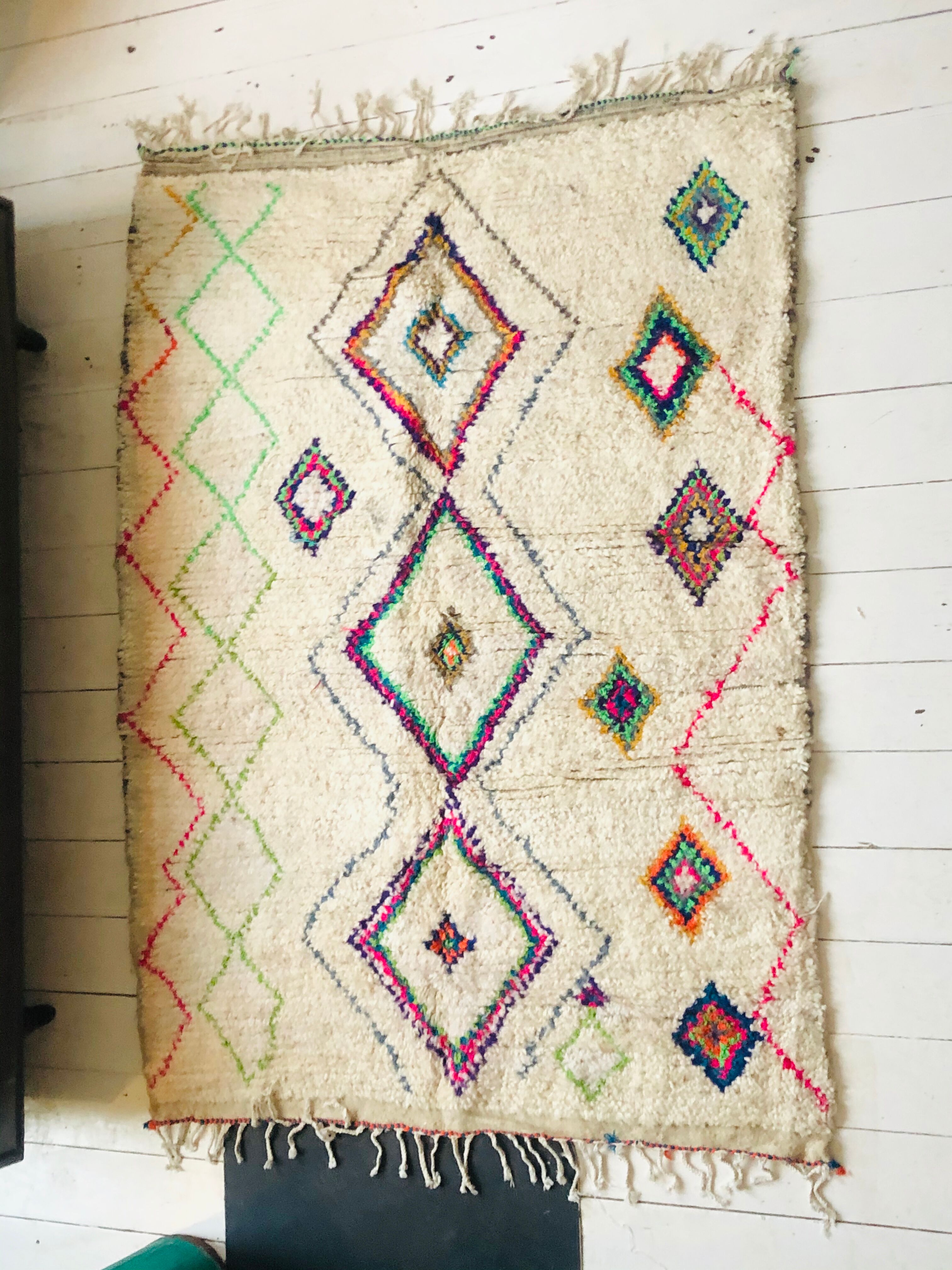 Vintage Berber rug from 1975-1980 225x150cm