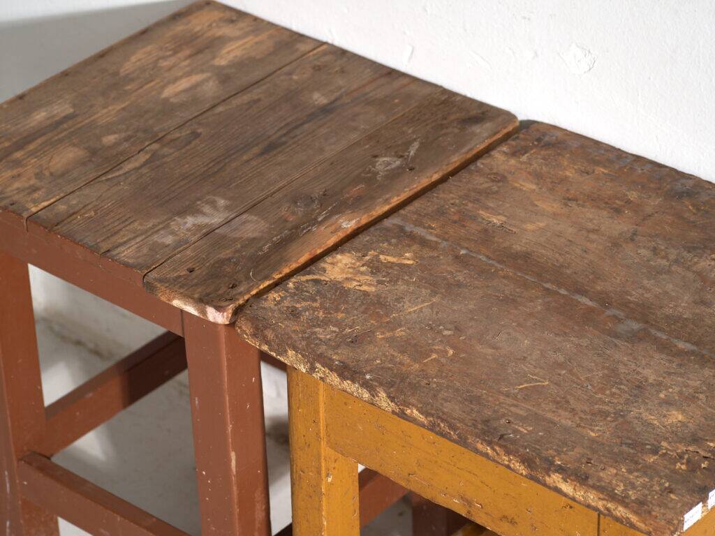 Antique pine bedside tables – Central Europe, circa 1940 #7