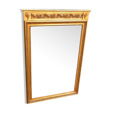 Gold beveled rectangular mirror 126x80cm