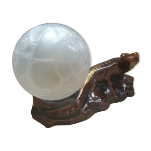lampe lézard céramique