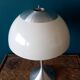 Lampe champignon blanche et alu brossé