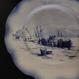 Sarreguemines earthenware plate with Marine decor late 19th century early 20th century