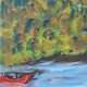 Tableau huile sur toile paysage vintage