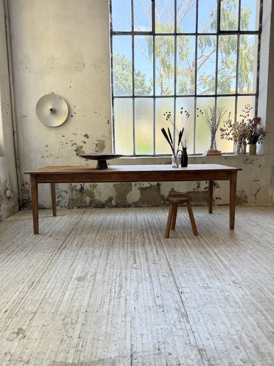 50s pine and oak farmhouse table 2.5m