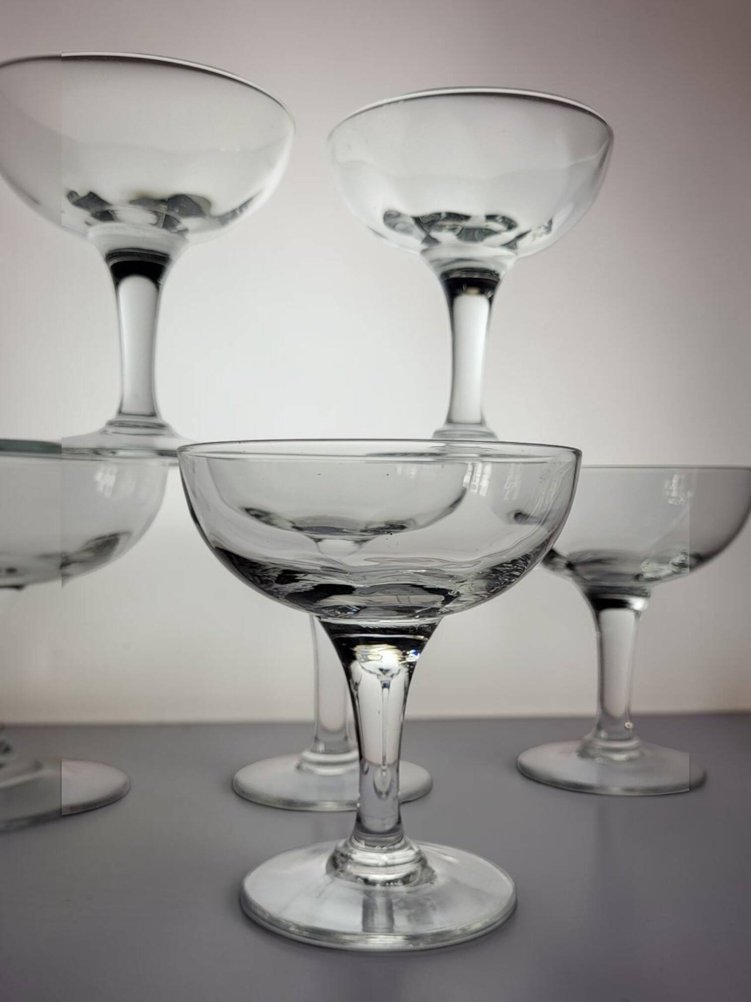 6 champagne coupes
