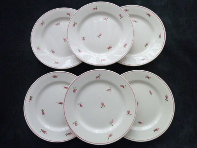 Set of 6 dessert plates in Niderviller earthenware Model Lille