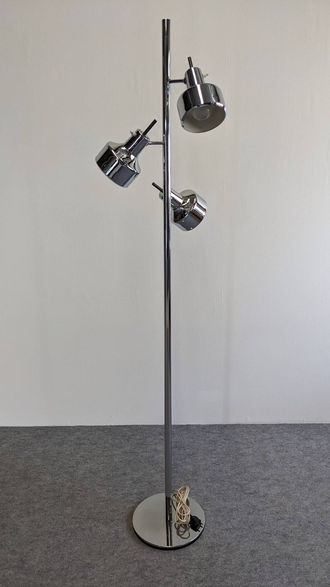 Space age floor lamp with 3 spots by Etienne Fermigier for Monix, France 1970