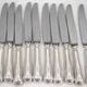 ATO 24 knives, violin fillet, 12 table knives + 12 cheese knives, excellent condition.