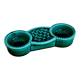 Vintage double salt cellar in green glazed ceramic, 1960s
