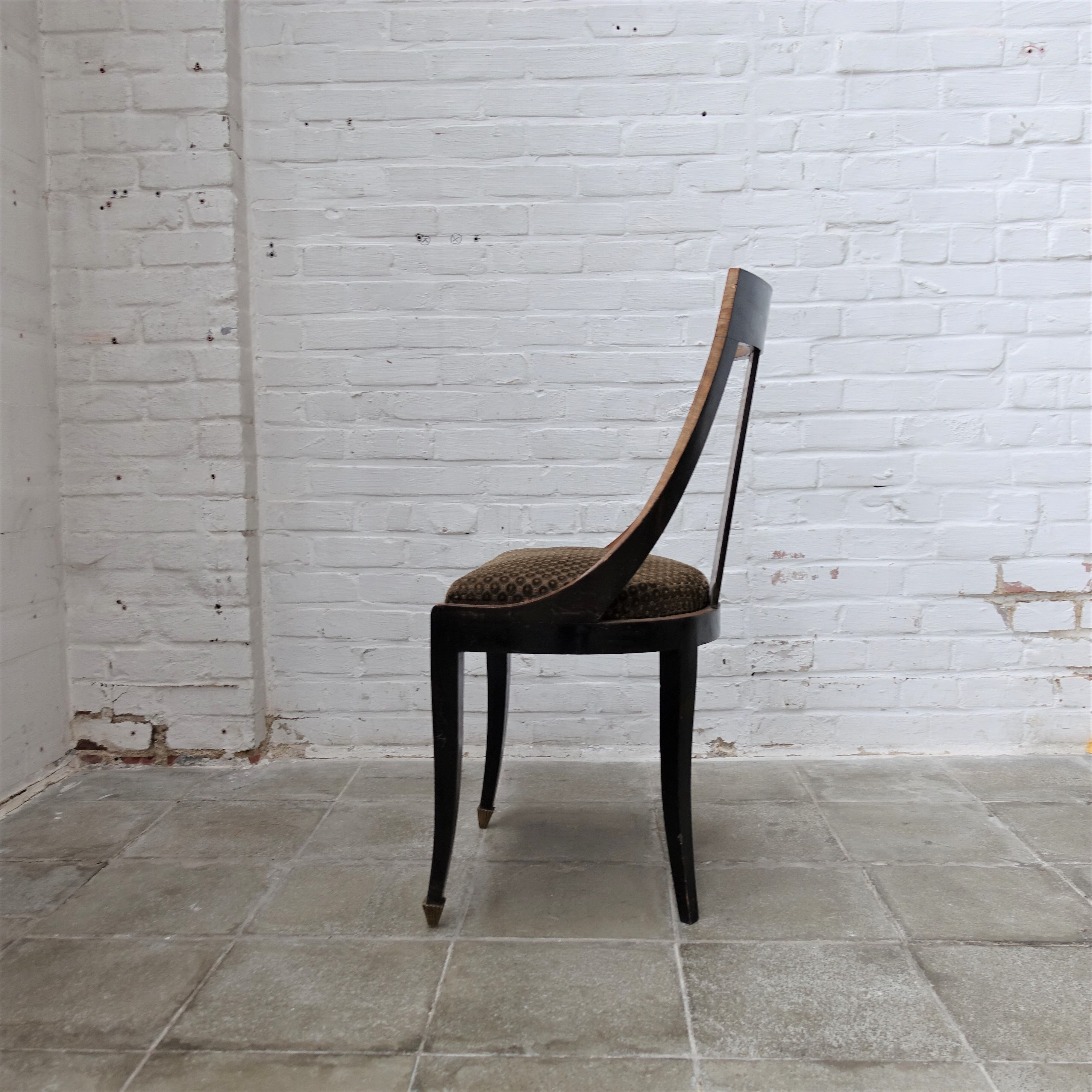 Art deco walnut chair