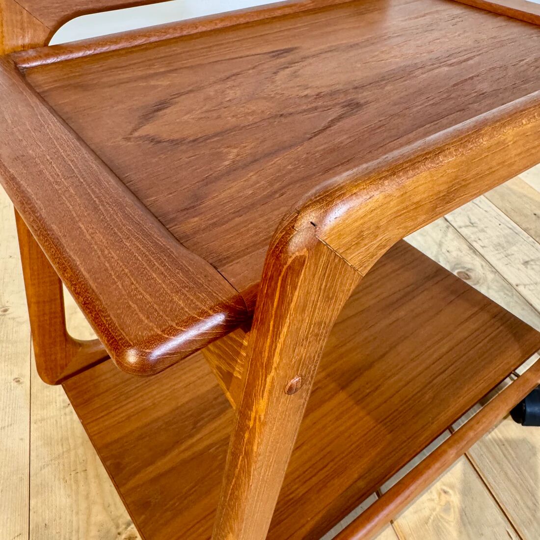 Danish teak bar cart, 1960s