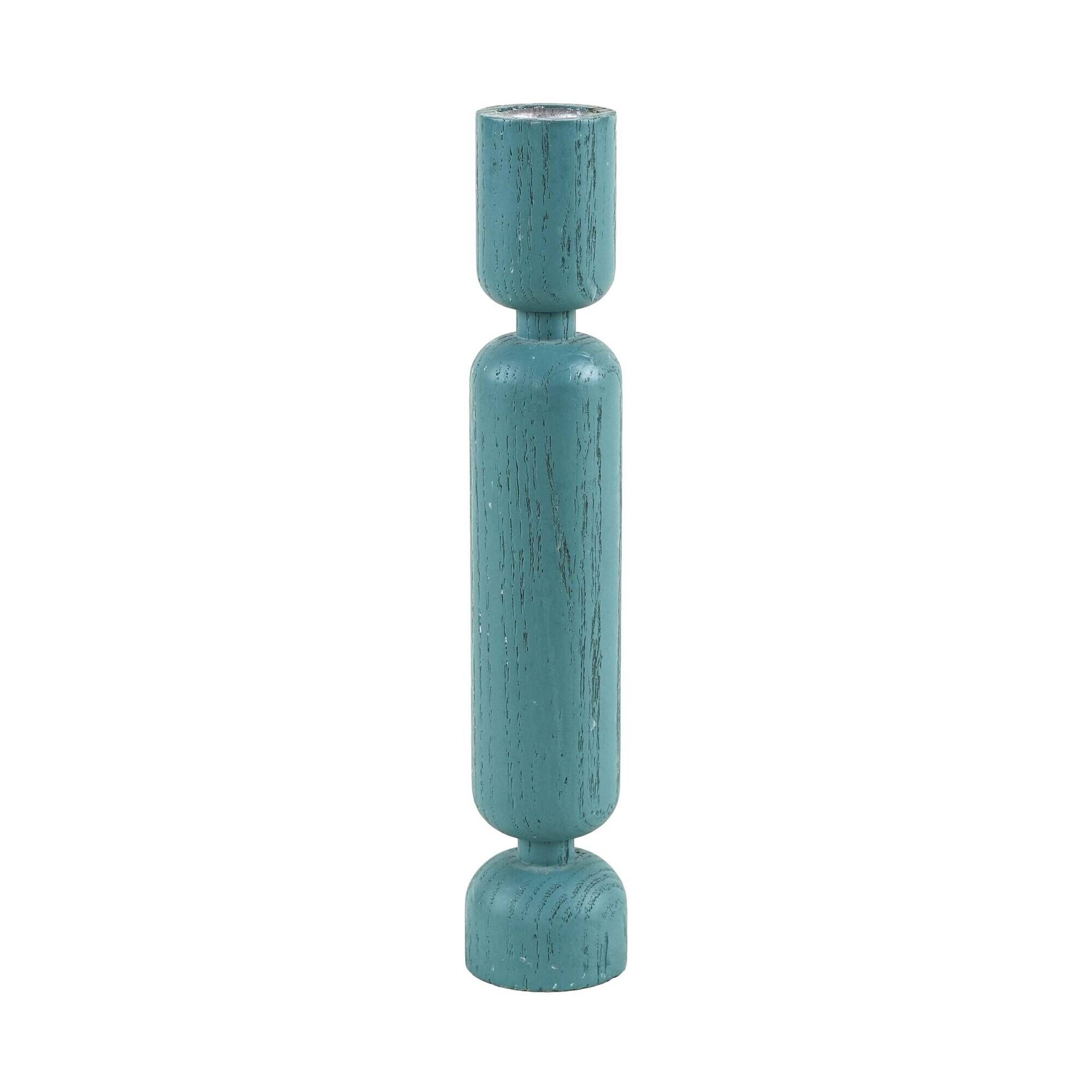 Wooden candlestick by Normann Copenhagen with geometric base, Danish design