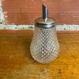 Vintage molded glass sugar bowl