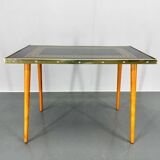 Petite table d'appoint en verre du milieu du siècle, Allemagne