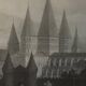 Cluny Abbey engraving framed by E.Sagot late 19th century