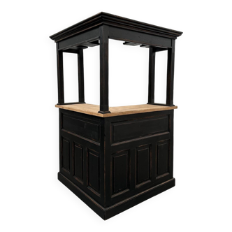 Solid oak bar with black patina