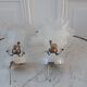 Pair of tulip sconces on inclined support 50s