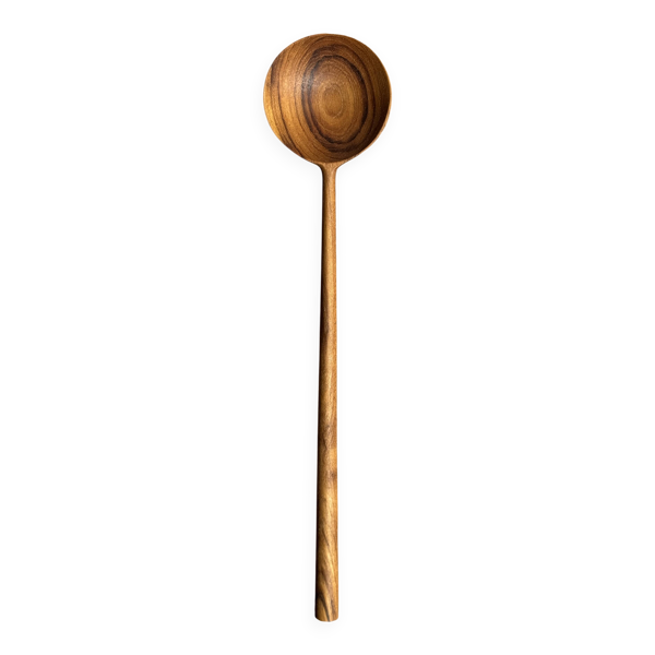 Cuiller en teck, ustensile de cuisine L28 D6