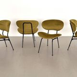 Italian Reupholstered Lounge Chairs, Set of 4pcs.