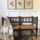 Pair of turned wood corner chairs, fireside chairs