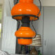 Pendant chandelier, vintage, opaline, Orange, 1970s