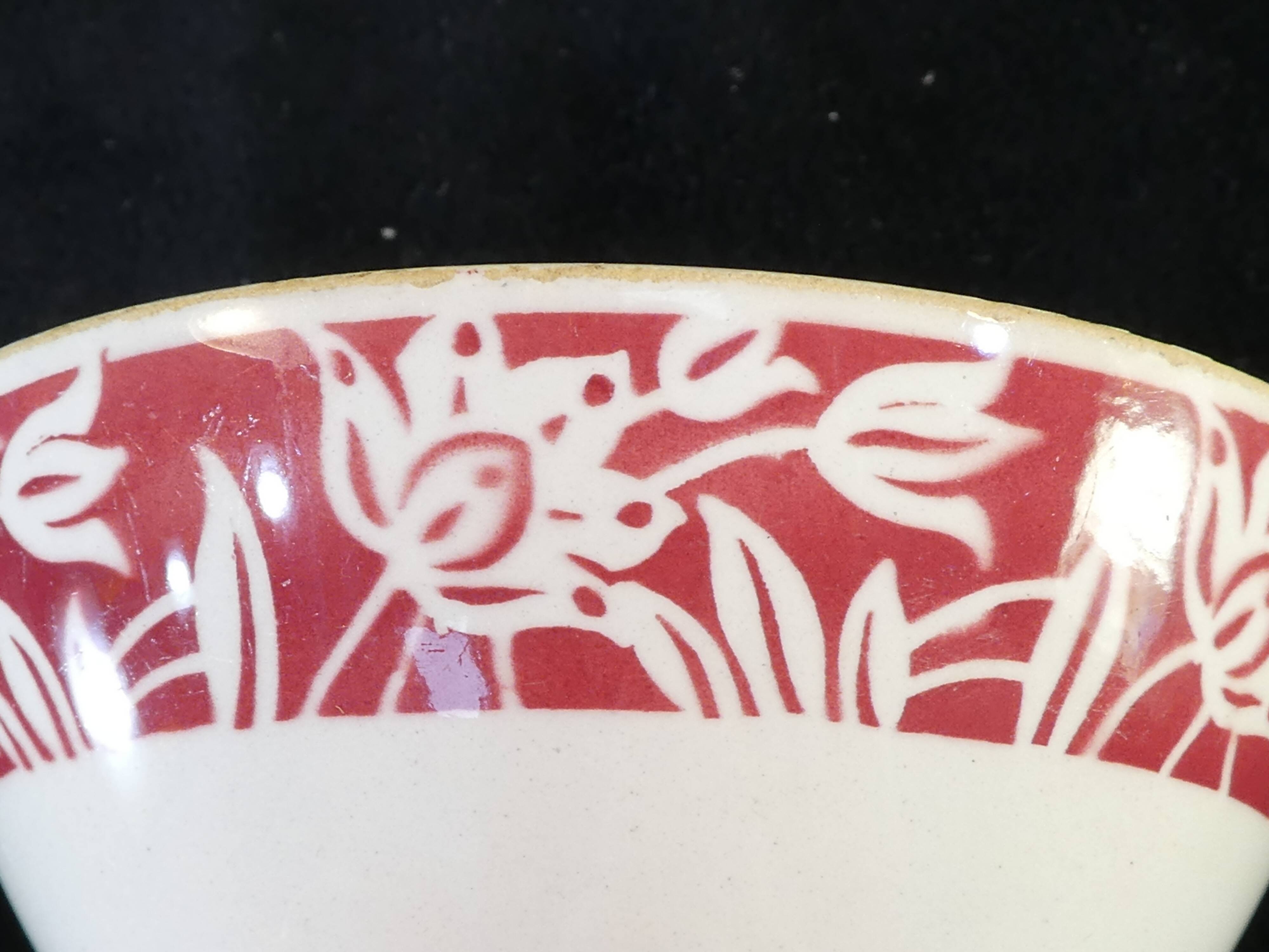 Bowl in faience k.g luneville