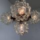 Design Glass and chrome pendant by Kamenicky Senov, Czechoslovakia, 1970s