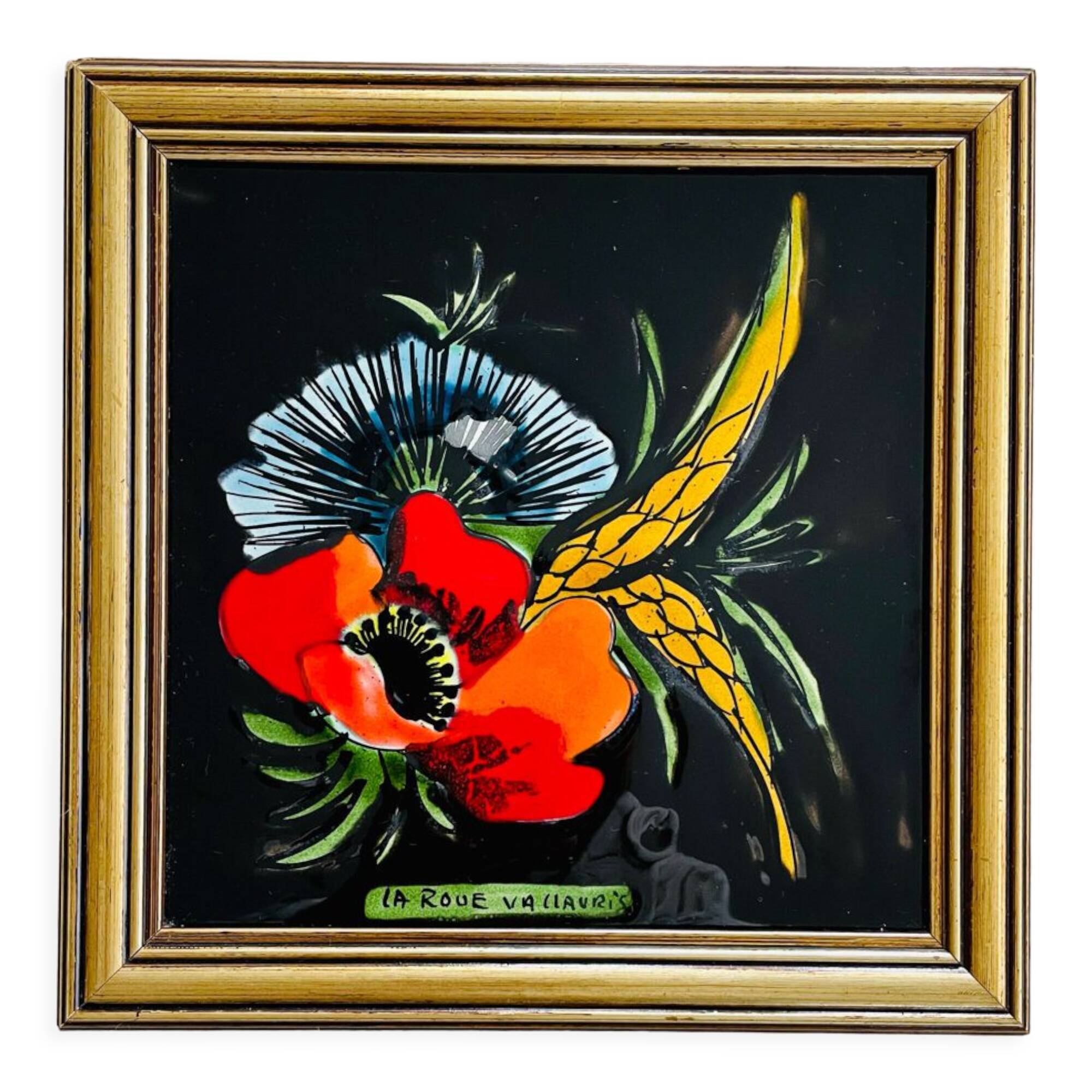 Vintage painting Vallauris La Roue