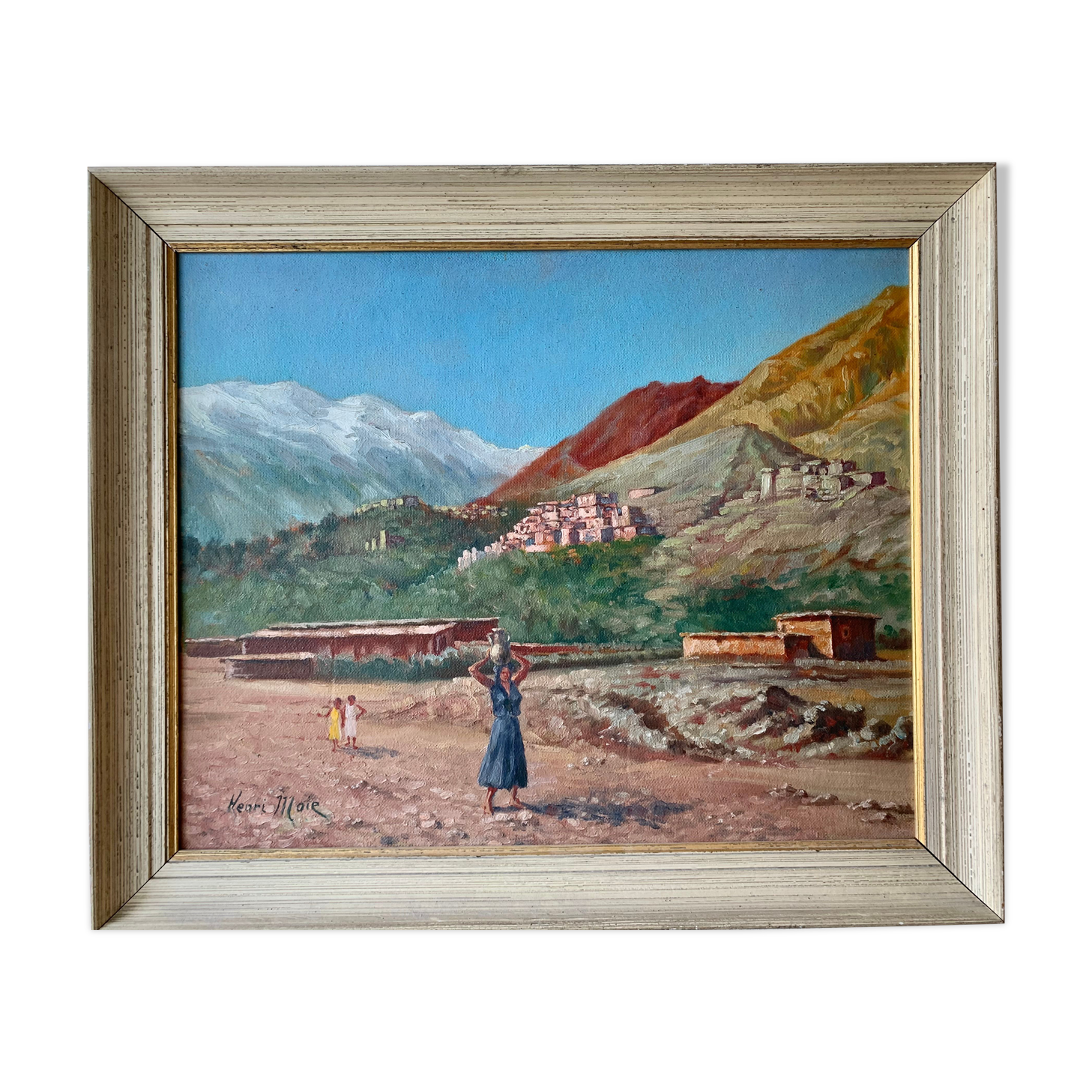 Oil painting on orientalist panel