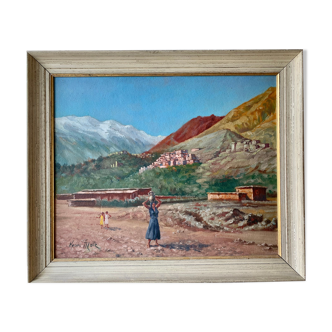 Oil painting on orientalist panel