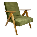 Vintage B-310 VAR armchair in olive green velvet from 70th