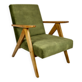 Vintage B-310 VAR armchair in olive green velvet from 70th