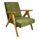 Vintage B-310 VAR armchair in olive green velvet from 70th