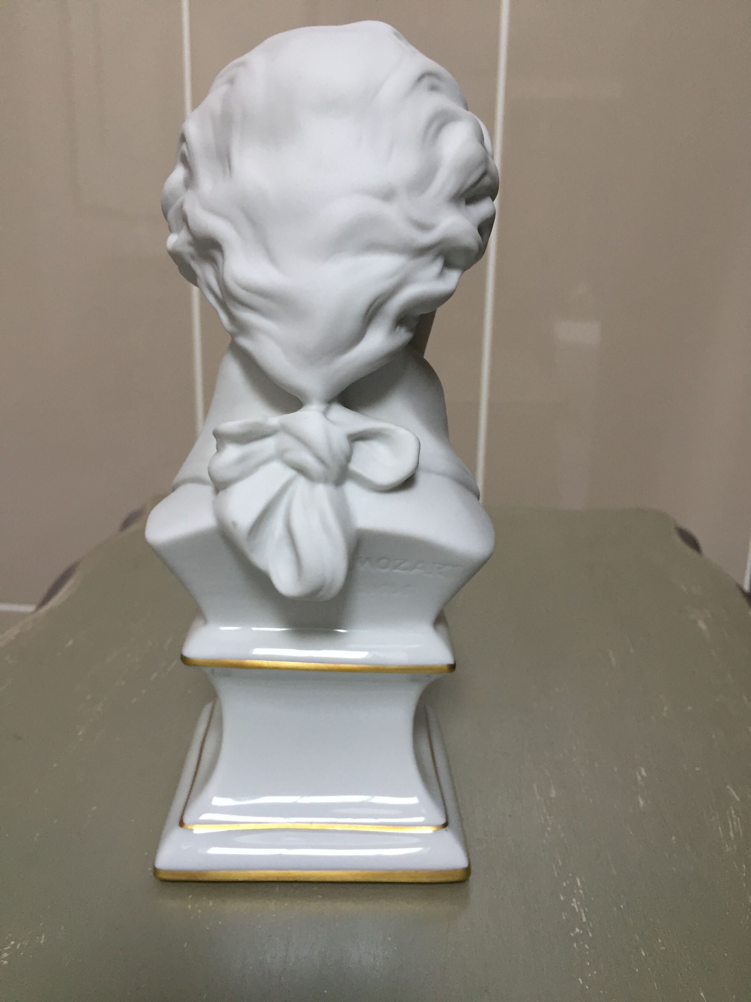 Bust Mozart biscuit porcelain from Limoges