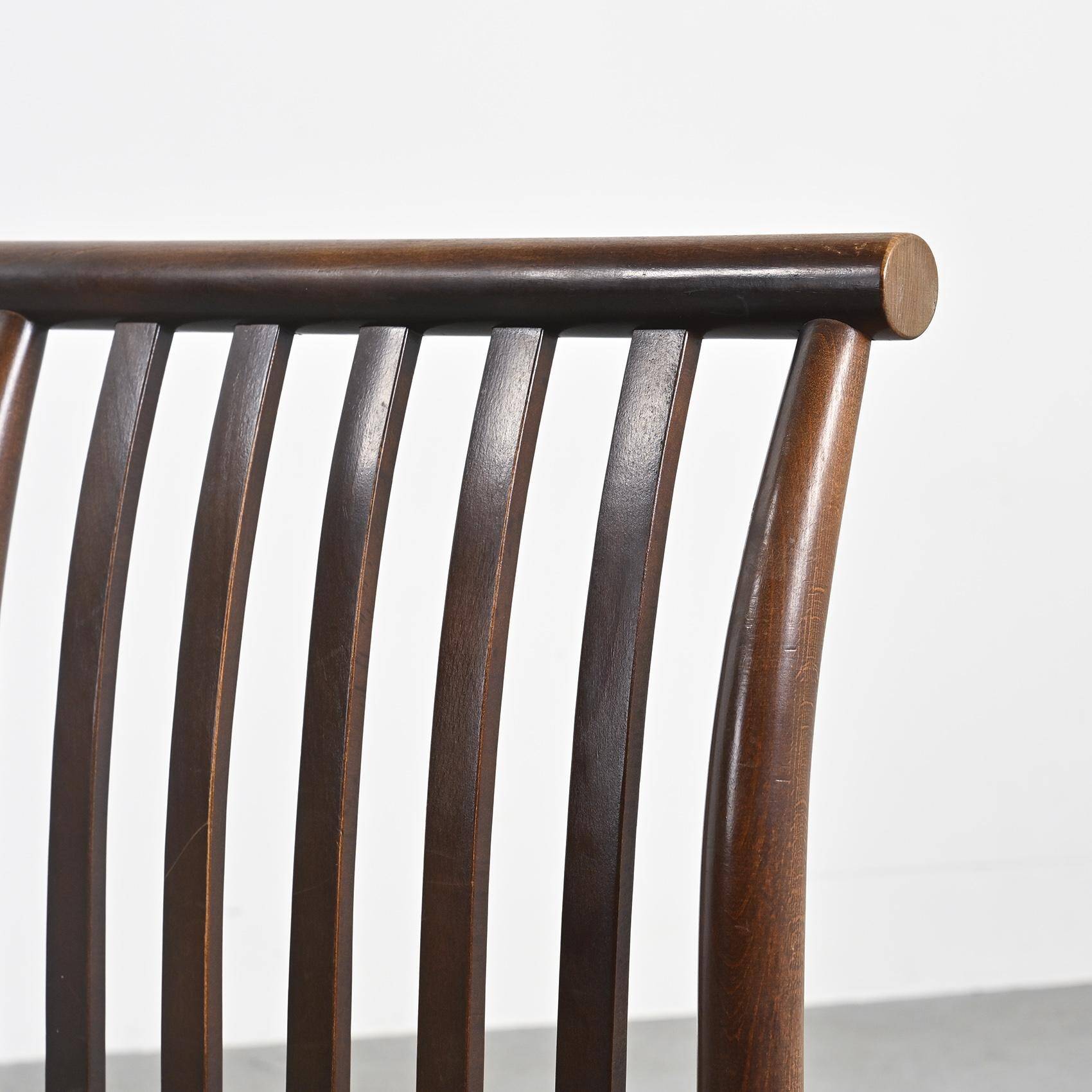 Suite of 4 chairs by Isamu Kenmochi, Akita Mokko, Japan 1970