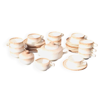 Tea service. Fat Lava. Brutalist. Vintage 60s.