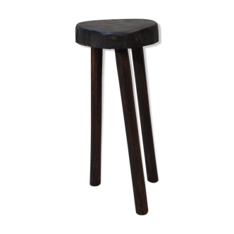 Rustic wooden tripod stool
