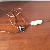 French vintage turned wooden lamp from the 40s-50s.