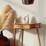 Solid oak tripod console table – vintage & restored