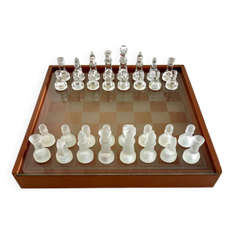 Glass Chessboard with Box