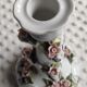 Ornamented porcelain candle holder