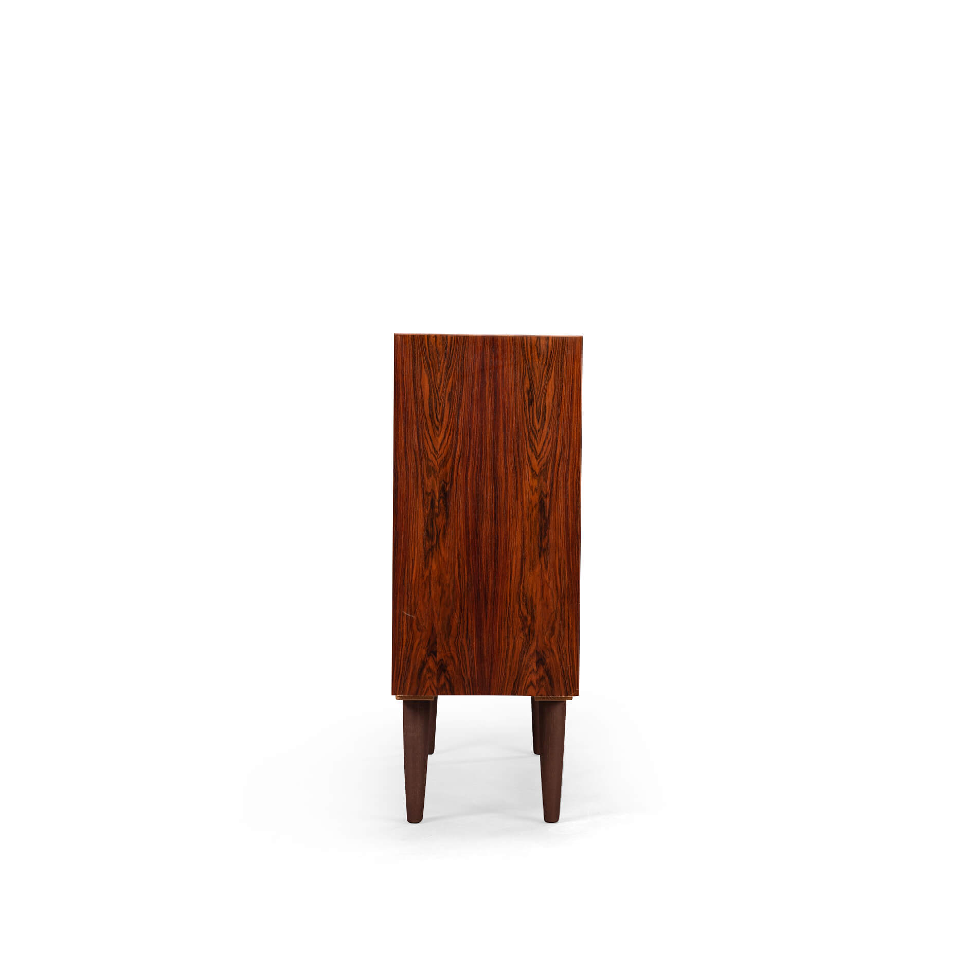 Rosewood bookcase with Record Rack by Hundevad & Co, 1960s