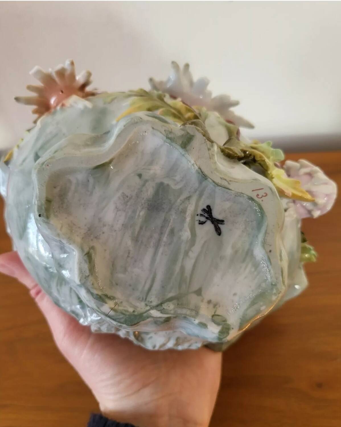Petite Jardinière Cache Pot en céramique barbotine