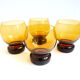 Large glasses or cups made of vintage smoked glass