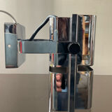 Vintage hinged wall lamp in chromed metal