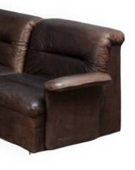 Vintage modular leather sofa from the 60s and 70s