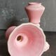PRODUCT POP UP CHRISTMAS 2022 Duo of vintage pink ceramic candle holders