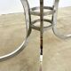 Oval smoked glass and chrome dining table, 1970s